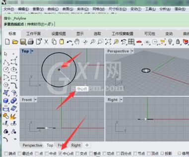 Rhino开启自动捕捉功能的操作方法截图