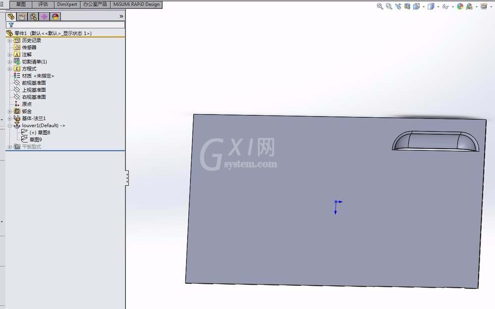 Solidworks绘制百叶窗模型的具体操作截图