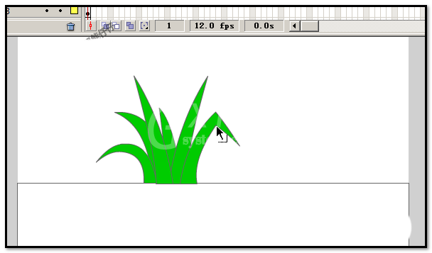 Flash绘制绿色小草的详细方法截图