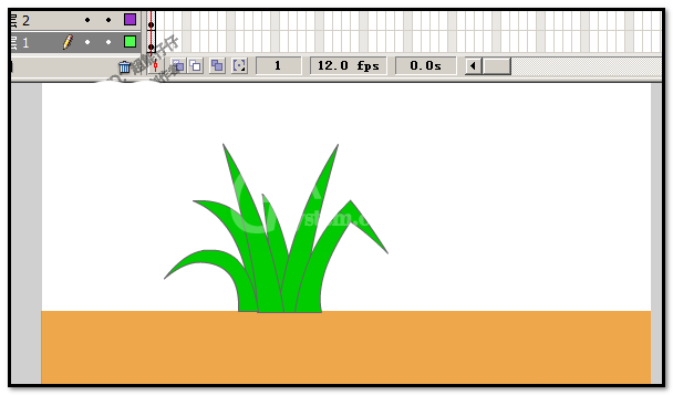 Flash绘制绿色小草的详细方法截图