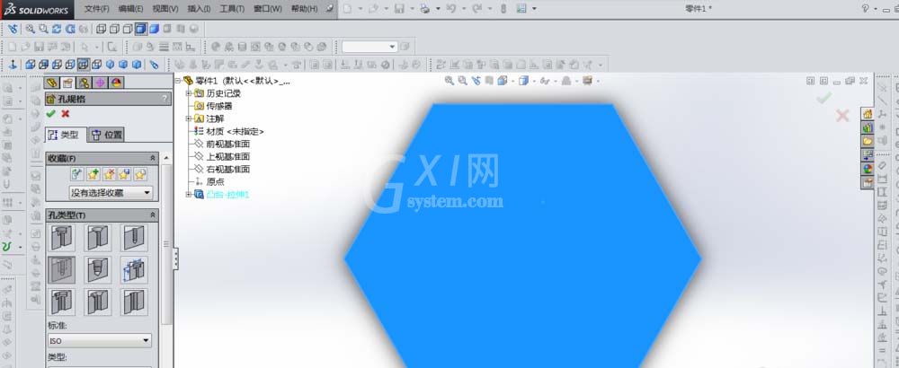 Solidworks给零件增添螺纹孔的操作教程截图