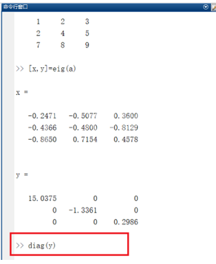 Matlab求矩阵的特征值和特征向量的详细方法截图