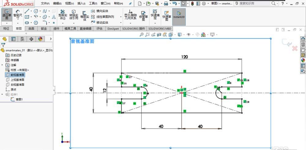 Solidworks将两个模型进行智能配合的操作方法截图