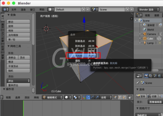 Blender合并顶点的详细流程介绍截图