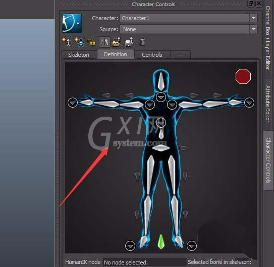 maya设置humanIK骨骼的详细过程截图
