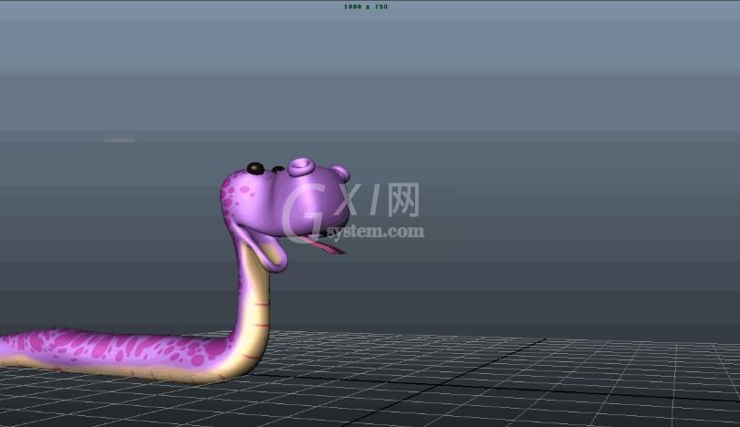 maya设计蛇游动动画的具体方法截图