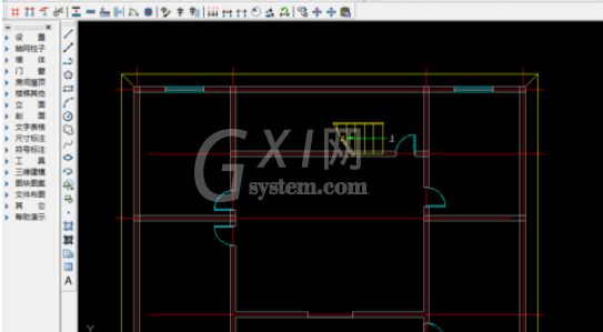 天正建筑2014绘制建筑物二层平面图的使用方法截图