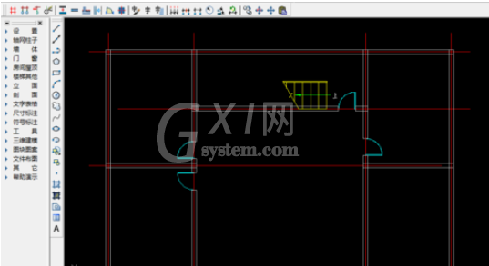 天正建筑2014绘制建筑物二层平面图的使用方法截图