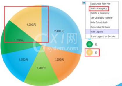 亿图流程图制作软件将数据做成饼图的方法介绍截图