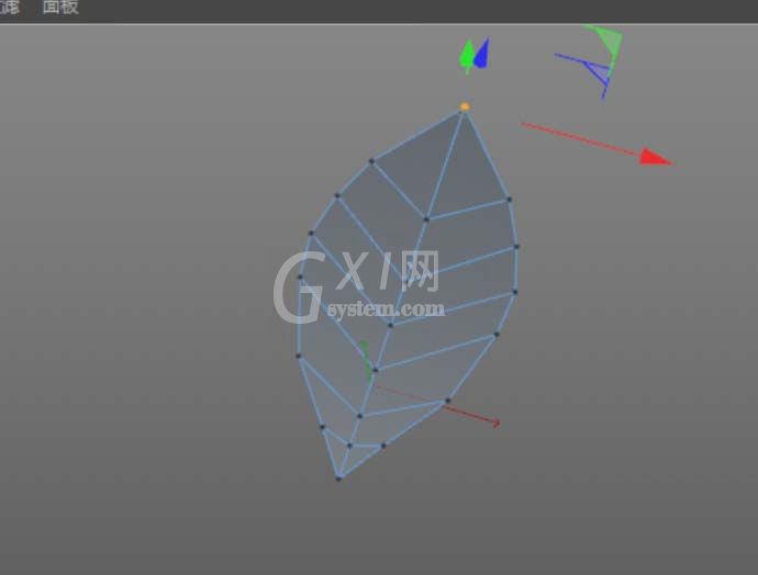 C4D建模一片绿色叶子的操作步骤截图