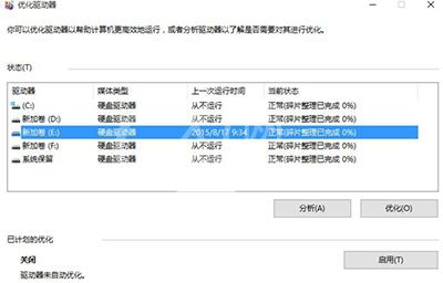 WIN10整理磁盘的详细流程截图