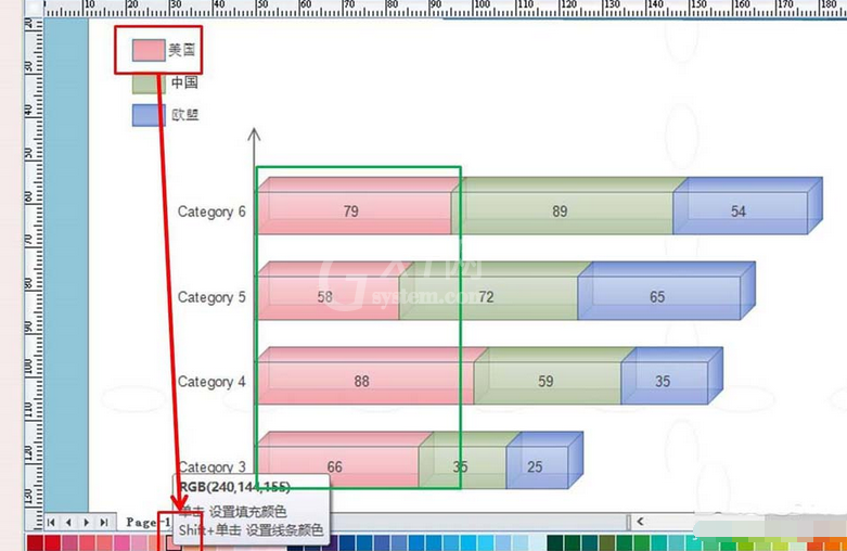 亿图流程图制作软件做出柱形图的详细教学截图