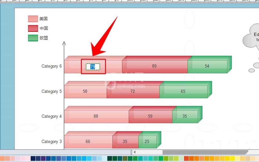 亿图流程图制作软件做出柱形图的详细教学截图