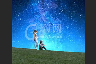 Photoshop制作浪漫的星空剪影效果的操作步骤截图