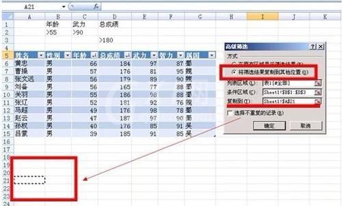 excel2007高级筛选使用操作步骤截图