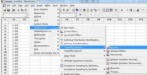 minitab计算零件CPK的操作方法截图