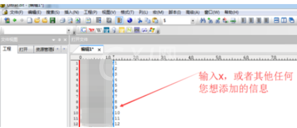 UltraEdit插入列的操作教程截图