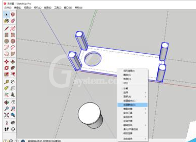 草图大师绘制一套单人桌子以及椅子的操作教程截图