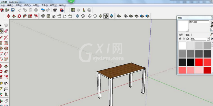 草图大师设计出办公桌的详细过程截图