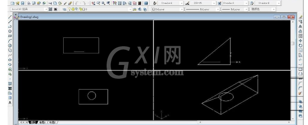 AutoCAD 2009绘制三视图的方法步骤截图