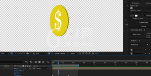 AE制作3D硬币翻转的基本教程截图