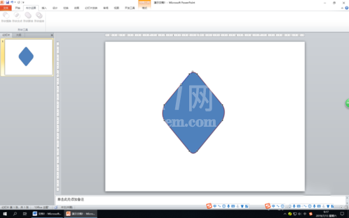 PPT2010绘制圆角菱形的具体操作步骤截图