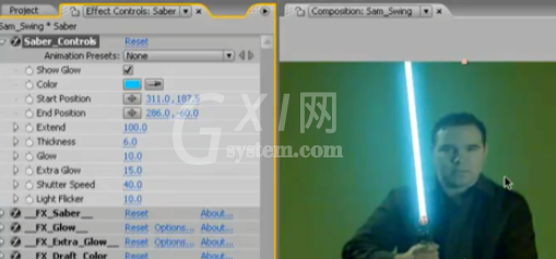 AE设计光剑效果的操作步骤截图