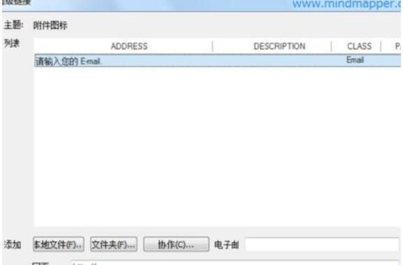 MindMapper添加邮箱链接的图文方法截图
