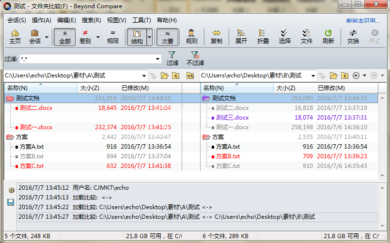 Beyond Compare快速处理文件夹的操作方法截图