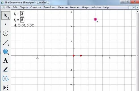 几何画板依据坐标画点的具体方法截图