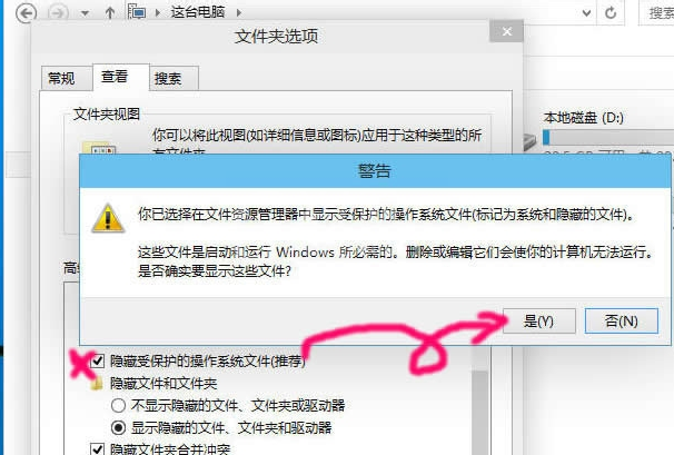 WIN10显示隐藏文件的操作方法截图