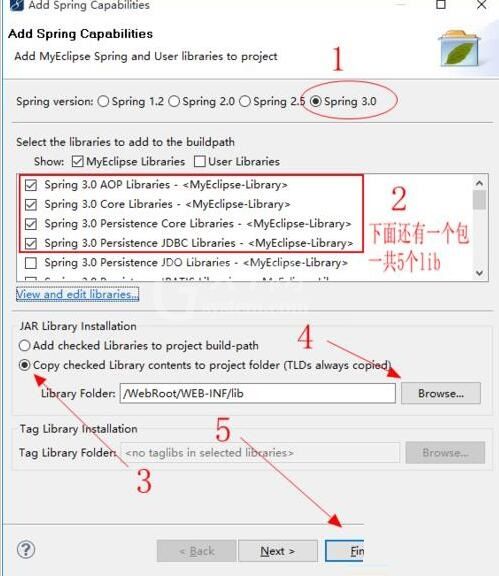 MyEclipse设置Spring支持的图文方法截图