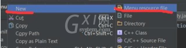Android Studio新建menu布局文件的图文方法截图