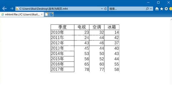 excel2016工作表中制作成网页的详细方法截图