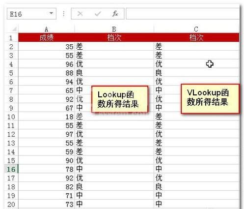 excel2016使用函数在某区间查找数据的方法步骤截图