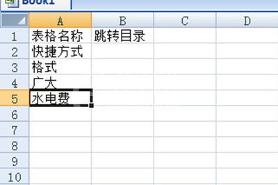 Excel制作目录导航超链接的方法截图