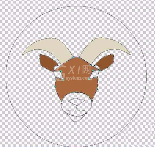 Photoshop制作圆形金牛座图案的操作方法截图