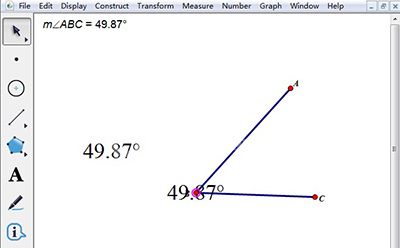 几何画板使用度数标注角度的图文方法截图