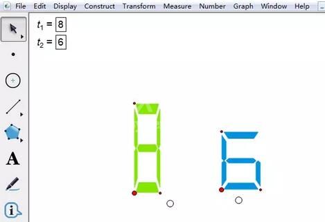 几何画板制作彩色液晶显示数字的详细教程截图