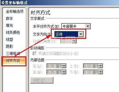 Excel图表坐标轴文字的方向进行更改的操作方法截图