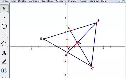 几何画板验证三角形重心坐标公式的详细步骤截图