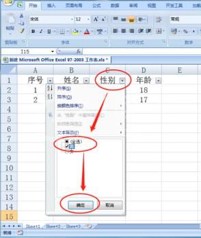 Excel表格筛选内容的简单方法截图