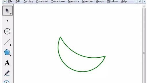几何画板为月牙图形填充颜色的详细步骤截图