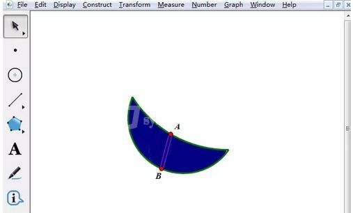 几何画板为月牙图形填充颜色的详细步骤截图