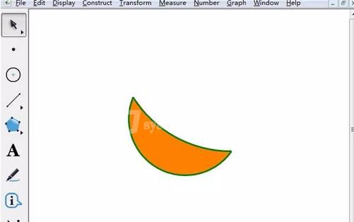 几何画板为月牙图形填充颜色的详细步骤截图