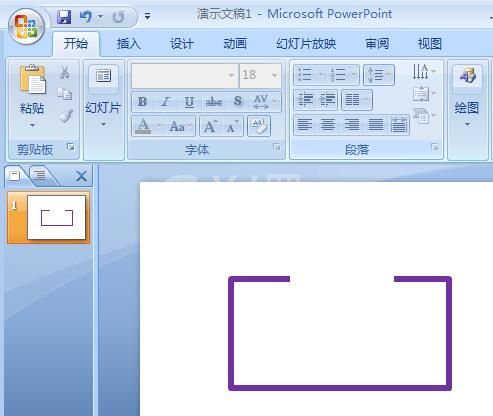 PPT制作矩形方框开口的标题效果的操作步骤截图