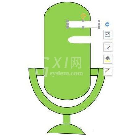 wps绘制麦克风图标的操作方法截图