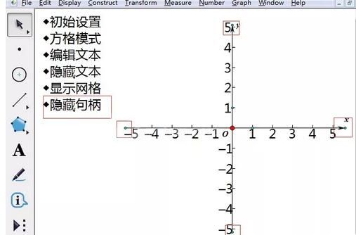 几何画板迷你坐标系绘图的操作方法截图