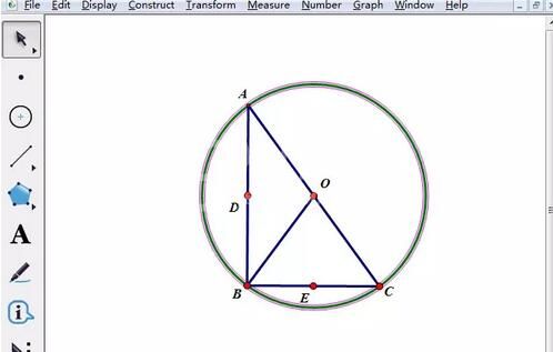 几何画板绘制直角三角形的外接圆的操作方法截图