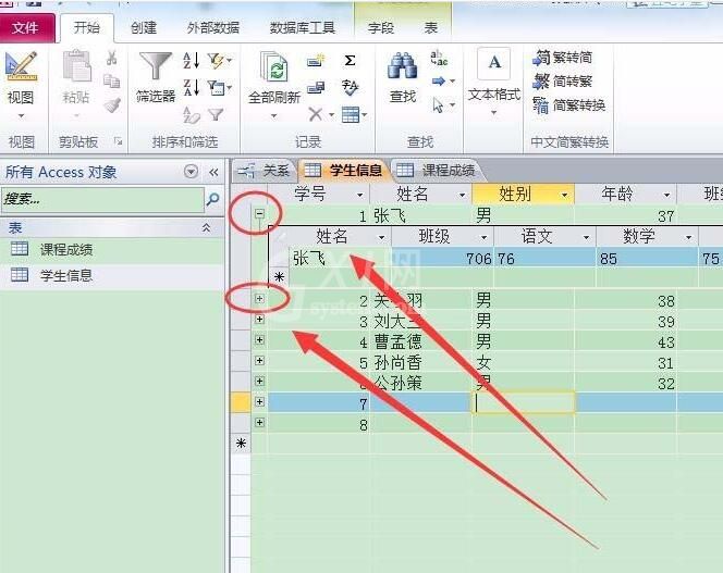 access创建子表的具体方法截图